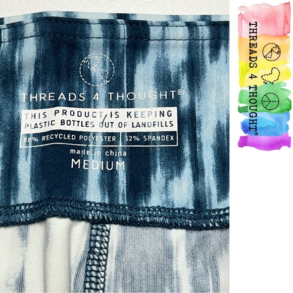 NWT THREADS 4 THOUGHT Cropped Tie Dye Mesh Leggings! - Picture 7 of 7